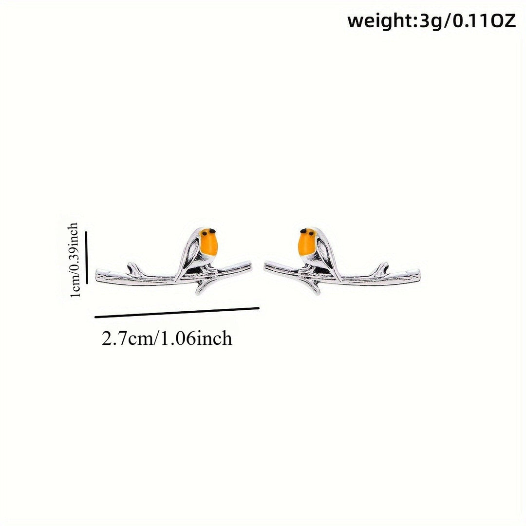 Boucles d’oreilles oiseau en argent – Style ludique et original