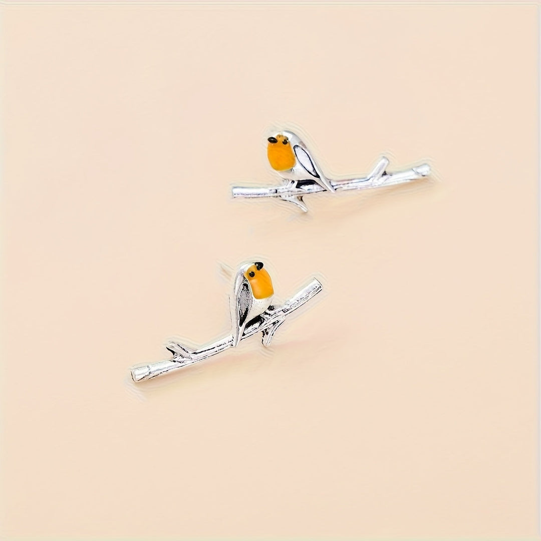 Boucles d’oreilles oiseau en argent – Style ludique et original
