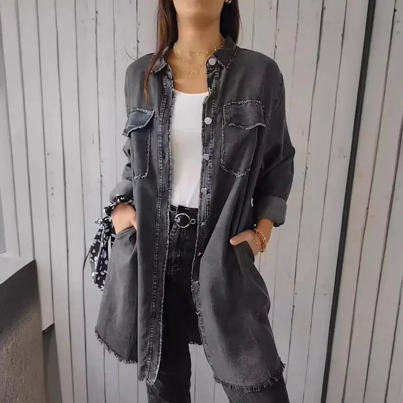 Mila – Veste Chemise en Jean Décontractée