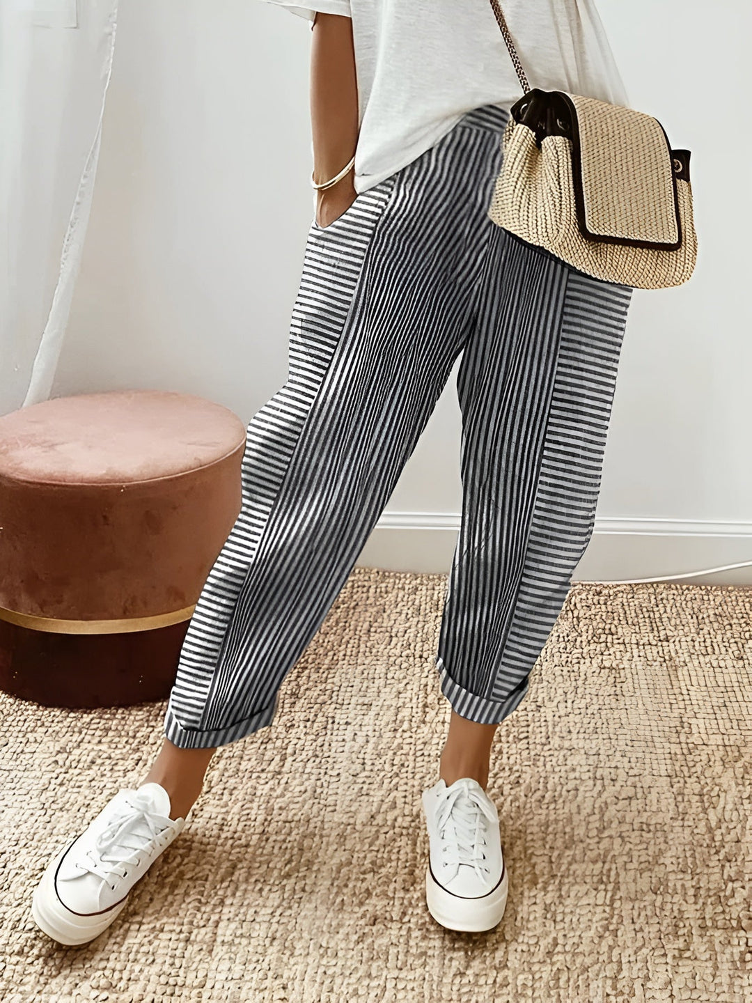 Leura™ | Pantalon Rayé Chic