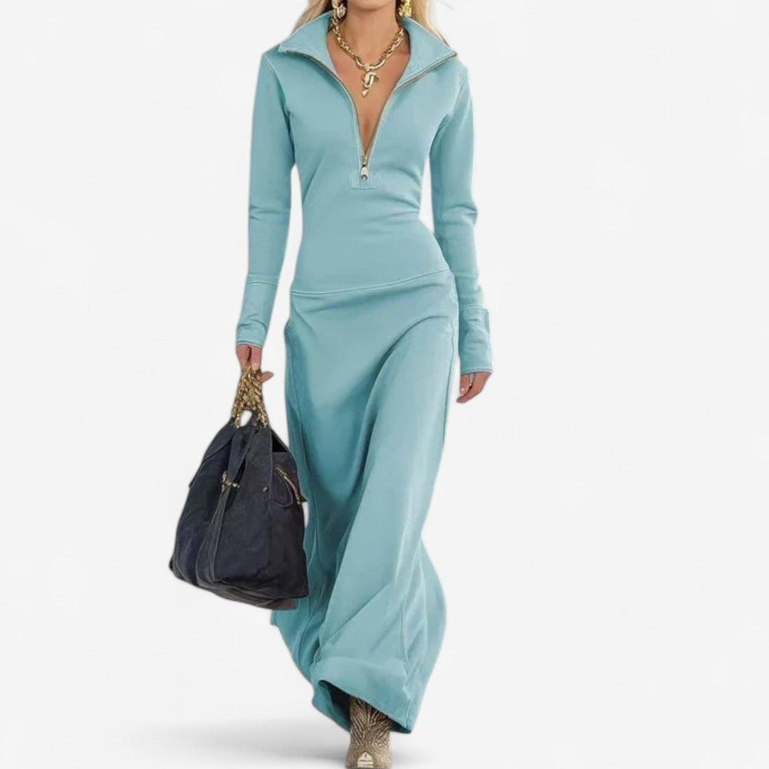 Katsiaryna™ Robe à col montant