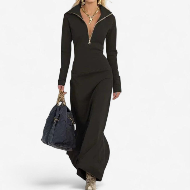 Katsiaryna™ Robe à col montant